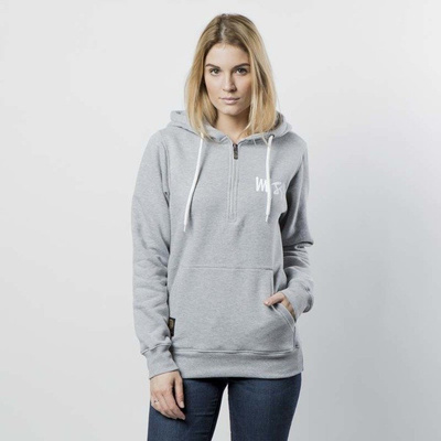 Mass DNM damska bluza Sweatshirt Hoody Half Zip Signature WMNS - light heather grey