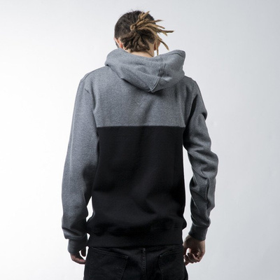 Mass Denim  sweatshirt bluza Pocket Base hoody black / dark heather grey