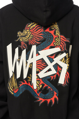 Mass DNM bluza Sweatshirt Dragon Hoody zip czarna