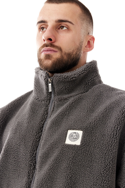 Mass DNM kurtka Patch Teddy Zip Jacket - szara