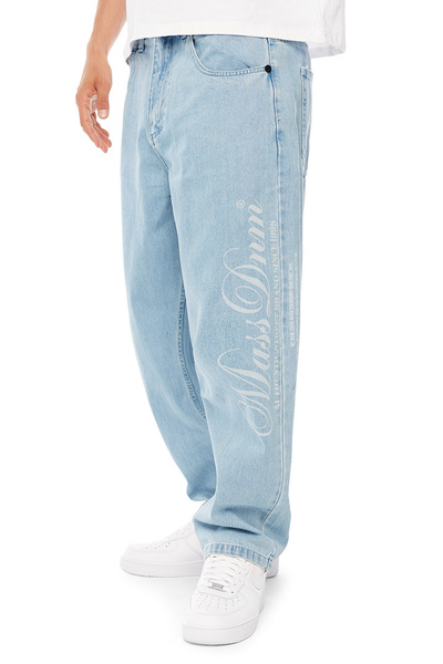 Mass DNM spodnie Authentic Jeans Extra baggy Fit - jasnoniebieskie