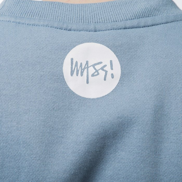 Mass Denim sweatshirt bluza Signature crewneck steel blue