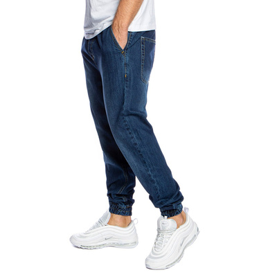 Mass DNM spodnie Joggers Jeans Signature Sneaker Fit - ciemnoniebieski