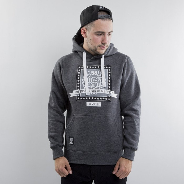 Mass Denim bluza Capitol Hoody dark heather grey