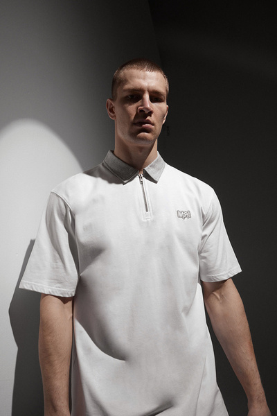 Mass DNM koszulka Signature Patch Polo - biała