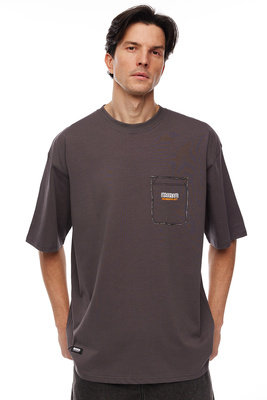 Mass DNM koszulka Fake Pocket T-shirt - szara