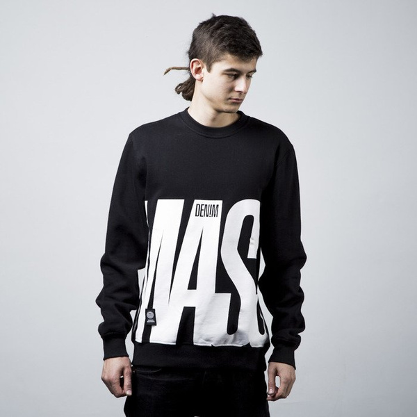 Mass Denim sweatshirt bluza Outsized crewneck black