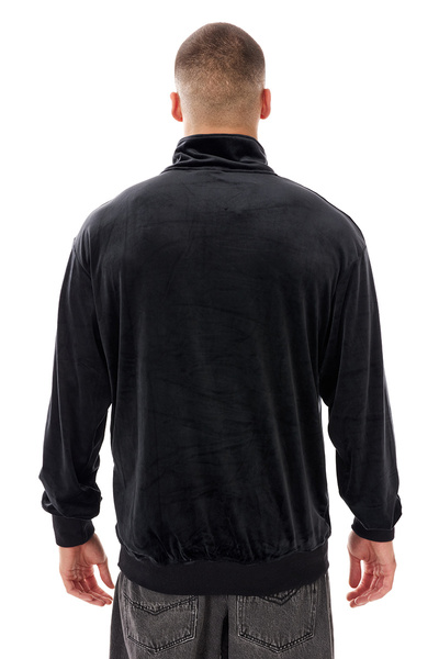 Mass DNM bluza Sweatshirt Classic Cut Velour Half Zip - czarna