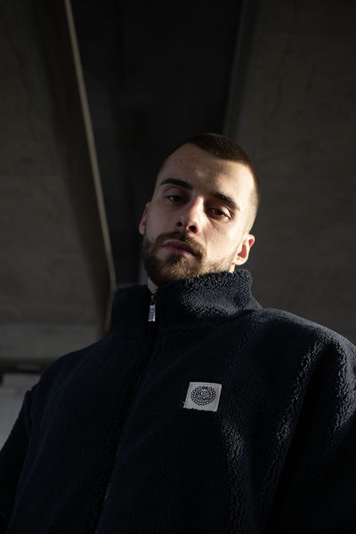 Mass DNM kurtka Patch Teddy Zip Jacket - granatowa