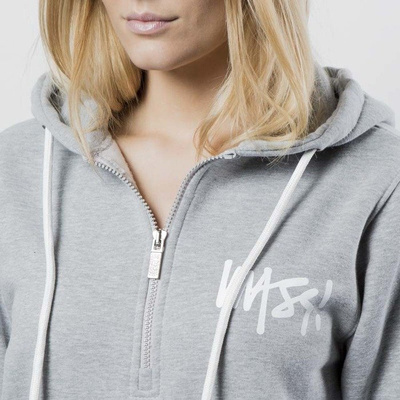 Mass DNM damska bluza Sweatshirt Hoody Half Zip Signature WMNS - light heather grey