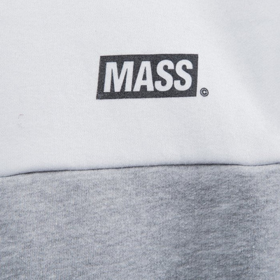 Mass Denim bluza sweatshirt Horizon crewneck light heather grey / black