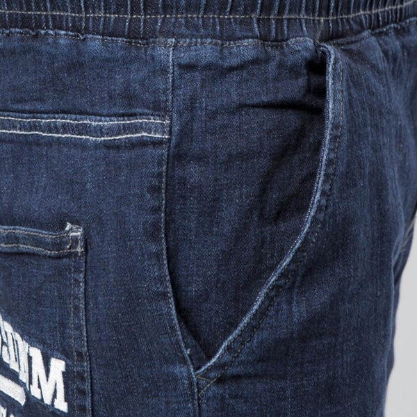 Mass DNM spodnie Joggers Jeans Sneaker Fit - dark blue