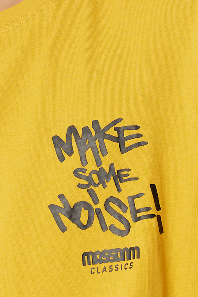 Mass Denim Koszulka Noise T-shirt żółta