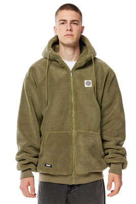 Mass DNM kurtka Patch Teddy Hoody Zip Jacket - khaki