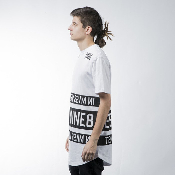 Mass Denim t-shirt koszulka Dyme long fit white BLAKK