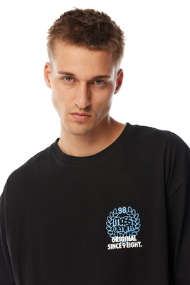 Mass Denim Koszulka Motto T-shirt czarna