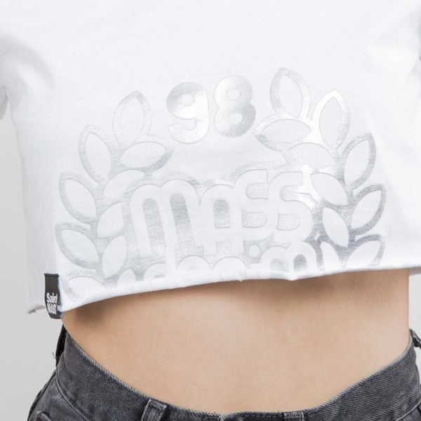Saint Mass koszulka Crop Top Base white