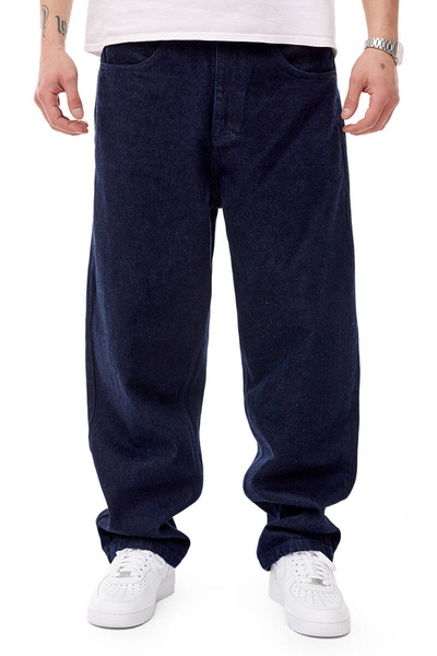 Mass DNM spodnie Jeans Casual Baggy Fit - granatowe
