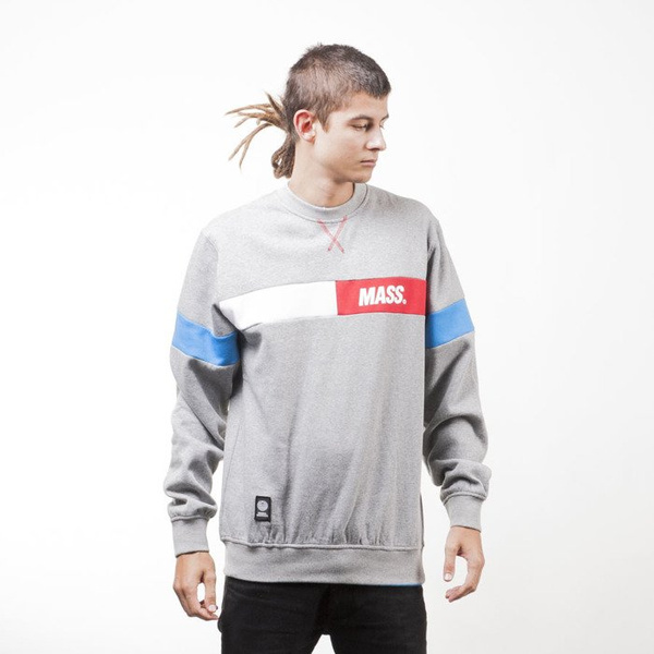 Mass Denim bluza sweatshirt Hello crewneck light heather grey