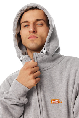 Mass DNM bluza Sweatshirt Mini Box Zip Hoody szara