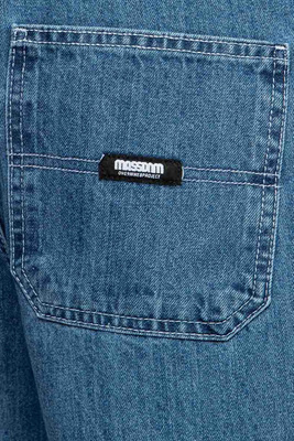 Mass DNM szorty Block Jeans Shorts baggy fit - niebieskie