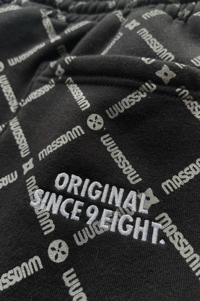 Mass DNM spodnie dresowe Monogram Baggy Fit Sweatpants - czarne