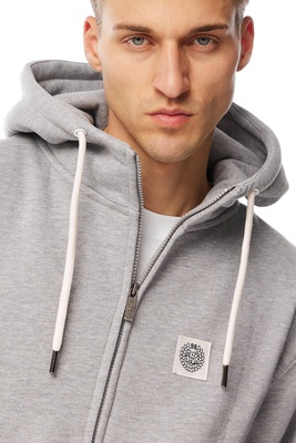 Mass DNM bluza Sweatshirt Patch Zip Hoody - szara