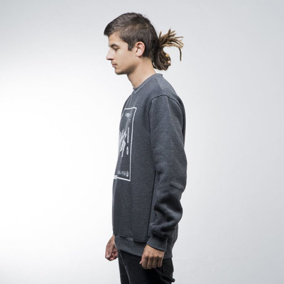 Mass Denim bluza sweatshirt Stamp crewneck dark heather grey