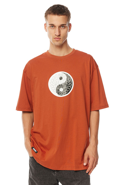 Mass Denim Ying Yang T-shirt ceglasta