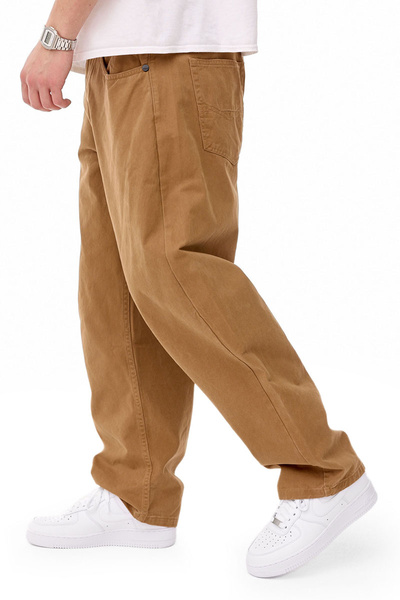 Mass DNM spodnie Pants Slang Baggy Fit - brązowe