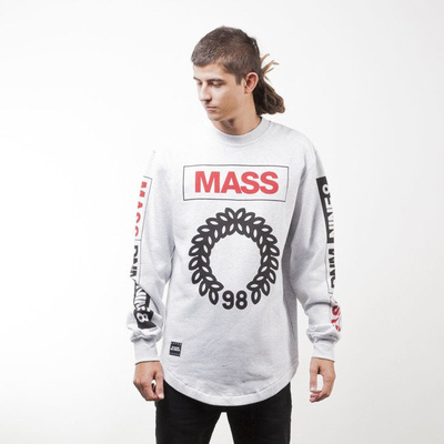 Mass Denim BLAKK bluza sweatshirt Conversion Long crewneck extra light heather grey