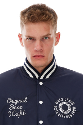 Mass DNM kurtka zimowa Elementary Satin Jacket - granatowa