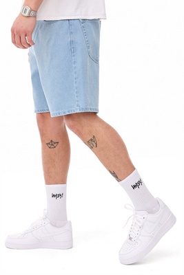 Mass DNM szorty Box Jeans Shorts relax fit - jasnoniebieskie