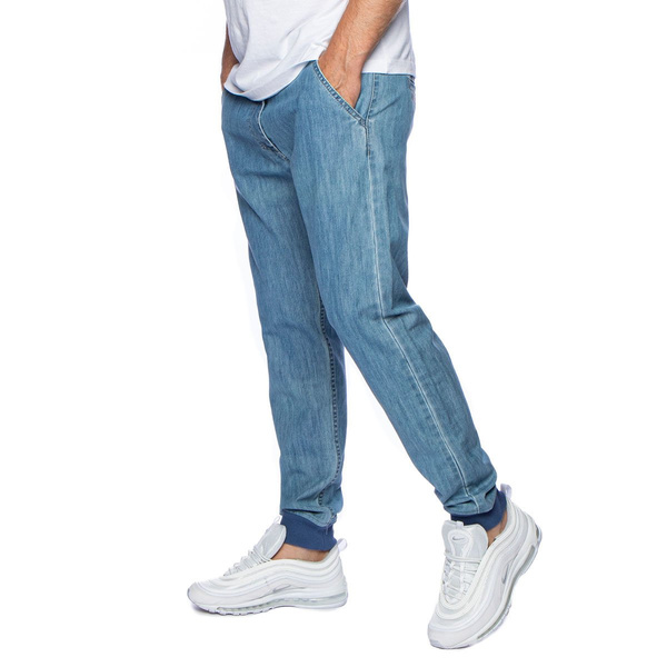 Spodnie Mass Denim Classics Joggers Chino Sneaker Fit - light blue