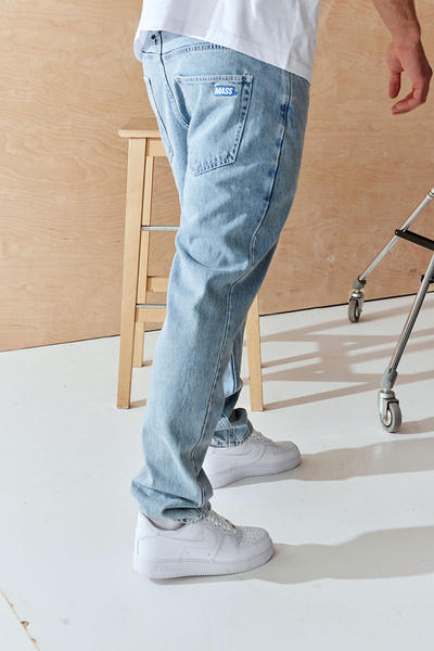 Mass DNM spodnie Box Jeans Relax Fit - jasnoniebieskie