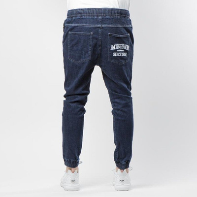 Mass DNM spodnie Joggers Jeans Sneaker Fit - dark blue
