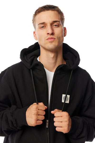 Mass DNM bluza Sweatshirt Patch Zip Hoody - czarna