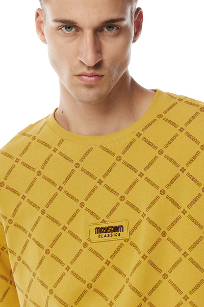 Mass Denim Monogram T-shirt zółta