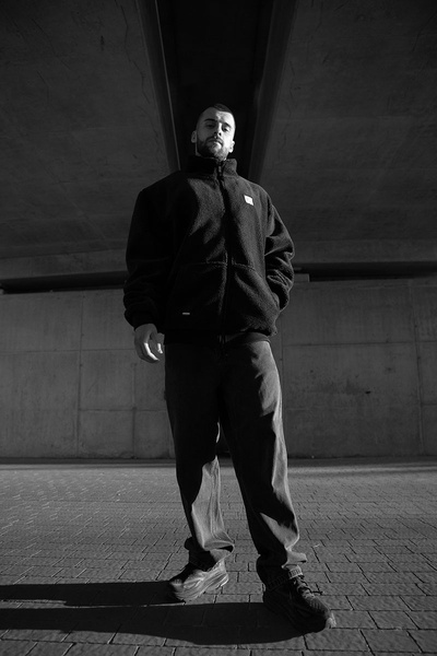 Mass DNM kurtka Patch Teddy Zip Jacket - czarna