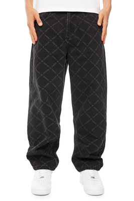 Mass DNM spodnie Monogram Jeans Extra baggy Fit - czarne