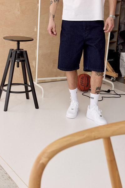 Mass DNM szorty Casual Jeans Shorts loose fit - granatowe