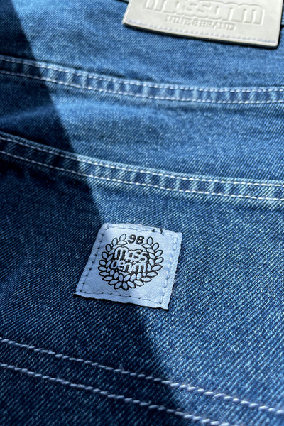 Mass DNM spodnie Jeans Craft Baggy Fit - niebieskie