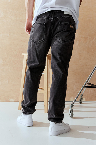 Mass DNM spodnie Box Jeans Relax Fit - czarne