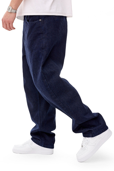 Mass DNM spodnie Jeans Casual Baggy Fit - granatowe
