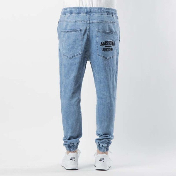 Mass DNM spodnie Joggers Jeans Sneaker Fit Campus - light blue