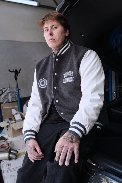 Mass DNM kurtka Jacket Athletic Baseball - ciemnoszara