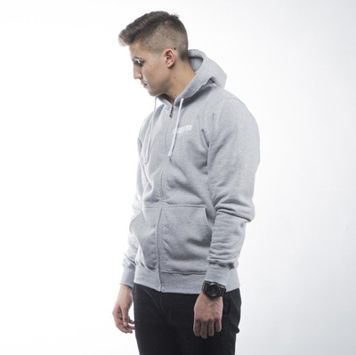 Mass Denim bluza sweatshirt Classics zip hoody light heather grey 