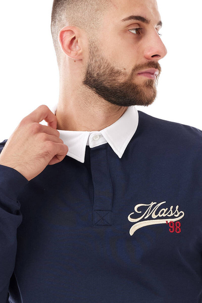 Mass DNM koszulka longsleeve Prospect Polo Longsleeve - granatowa