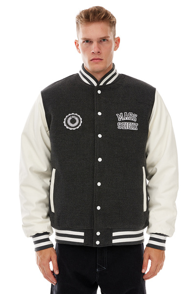 Mass DNM kurtka Jacket Athletic Baseball - ciemnoszara