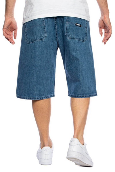 Mass DNM szorty Block Jeans Shorts baggy fit - niebieskie